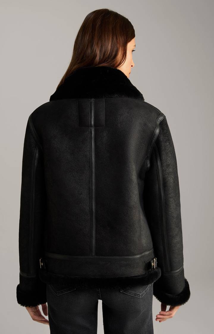 Joop Lammfelljacke In Schwarz