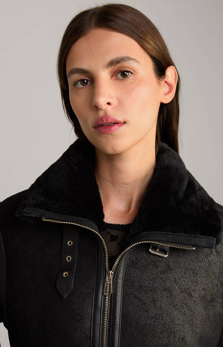 Joop Lammfelljacke In Schwarz