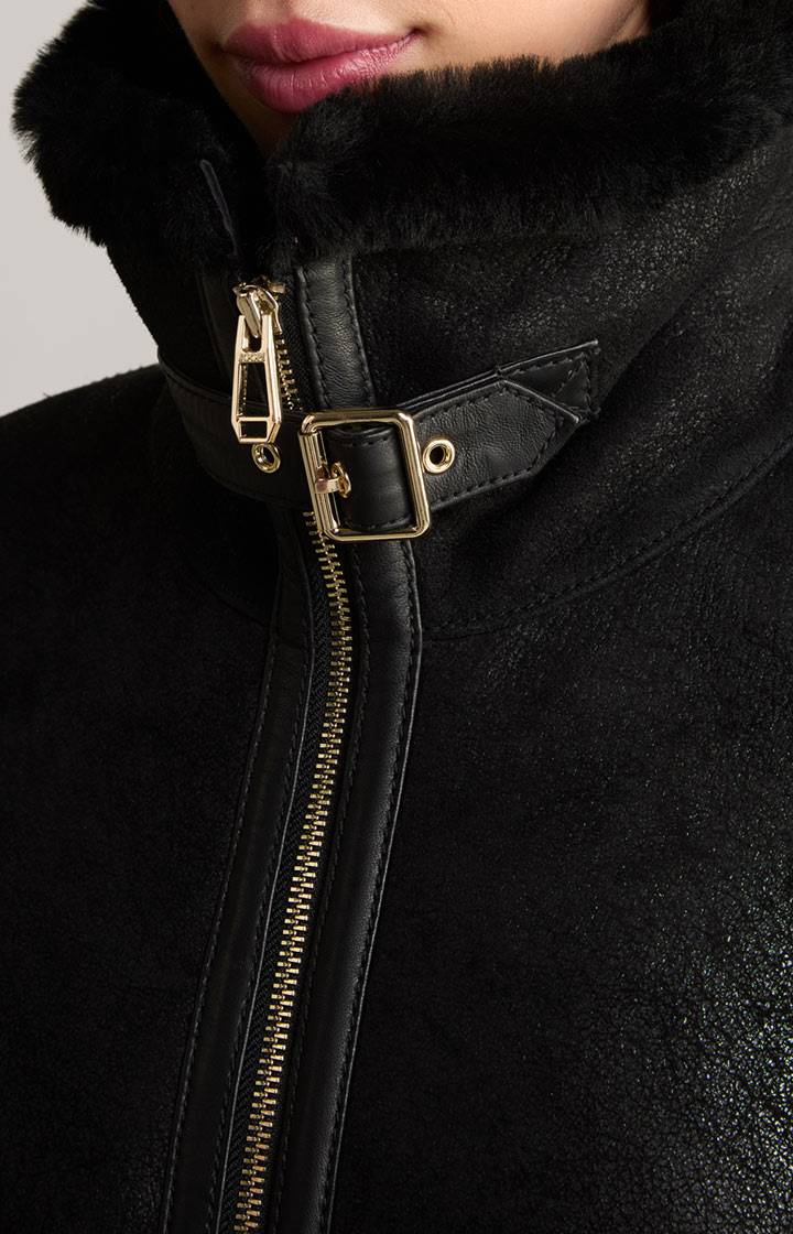 Joop Lammfelljacke In Schwarz