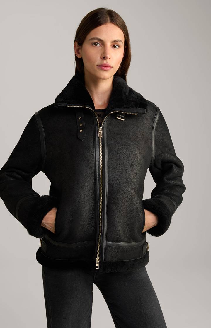 Joop Lammfelljacke in Schwarz