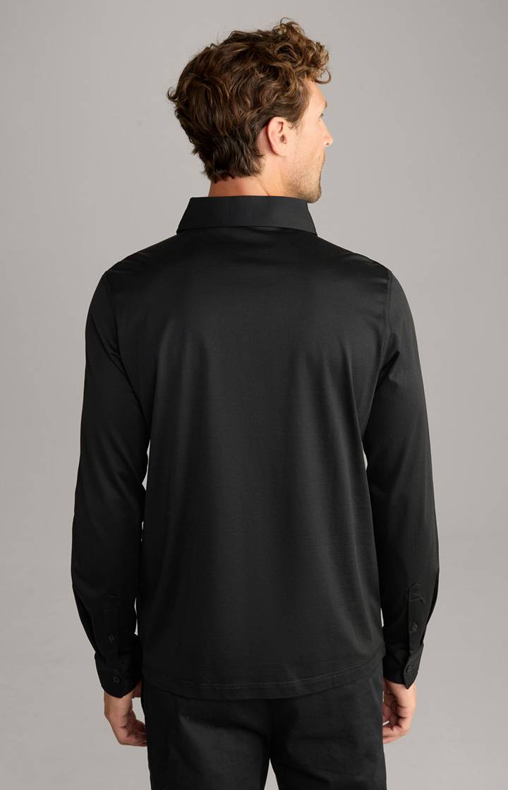 Joop Langarm-Poloshirt Baldwin In Schwarz