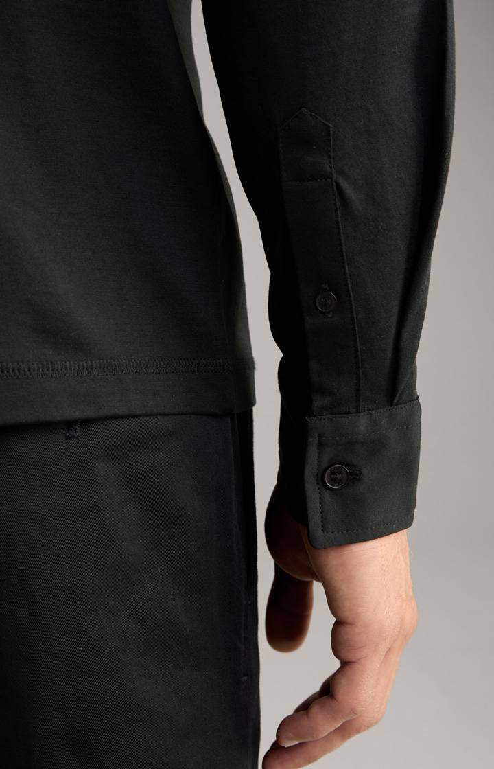 Joop Langarm-Poloshirt Baldwin In Schwarz