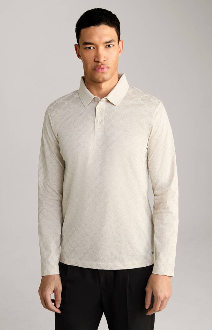 Joop Langarm-Poloshirt Pasquale in Hellbeige