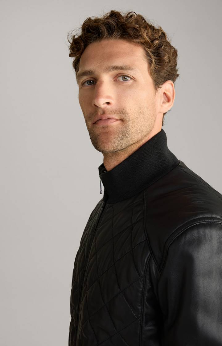 Joop Leder-Blouson Tobos In Schwarz