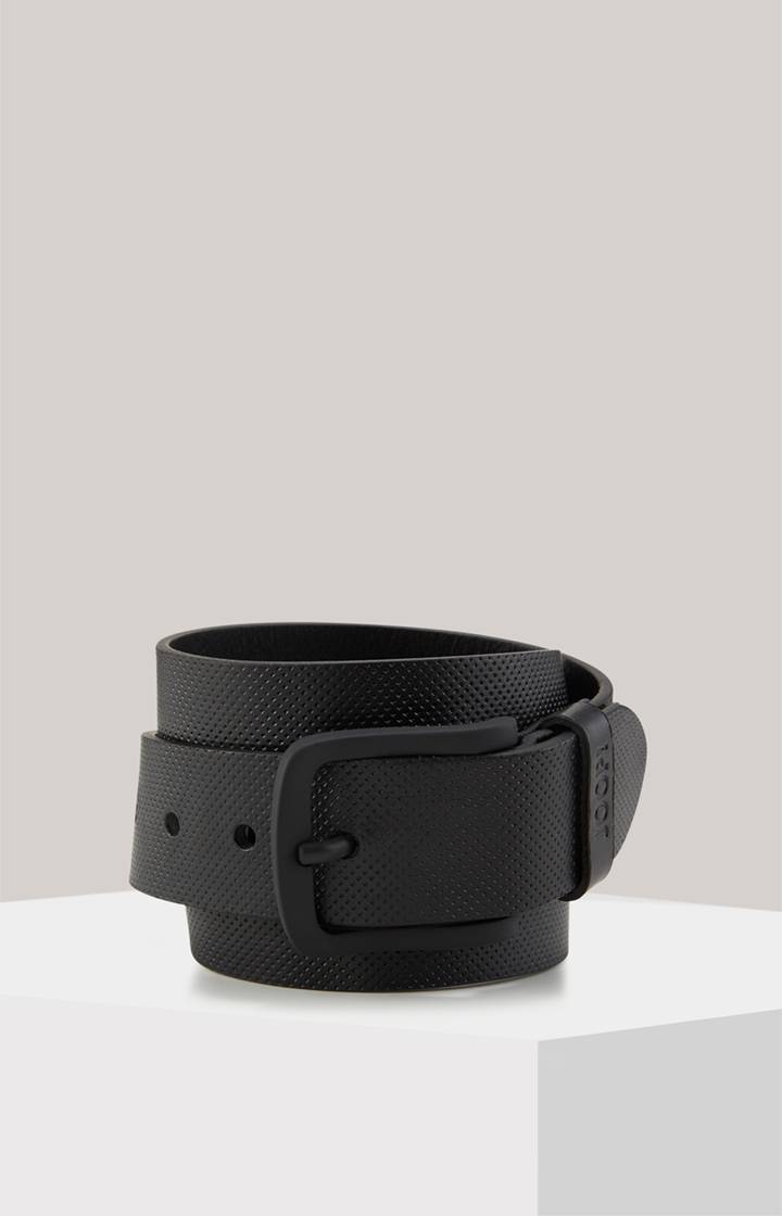 Joop Ledergürtel in Schwarz strukturiert