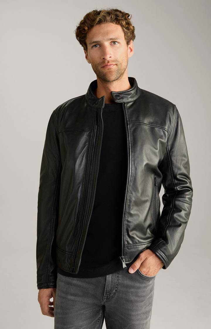 Joop Lederjacke Cleary in Schwarz