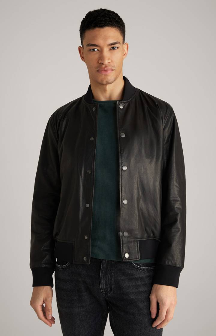 Joop Lederjacke Cuk in Schwarz