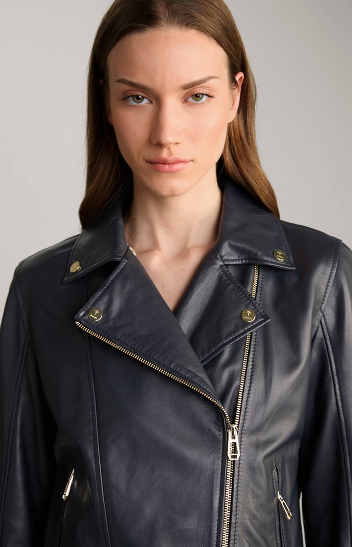 Joop Lederjacke In Navy