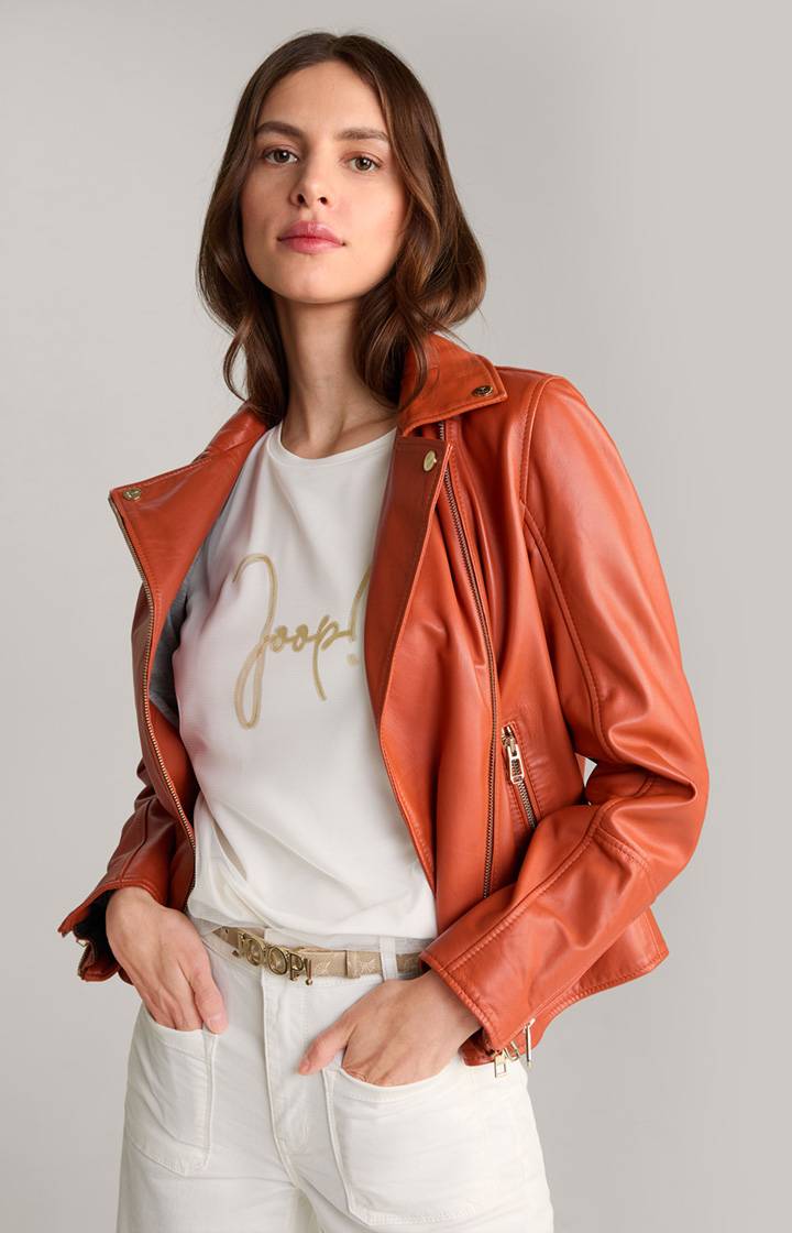 Joop Lederjacke in Orange