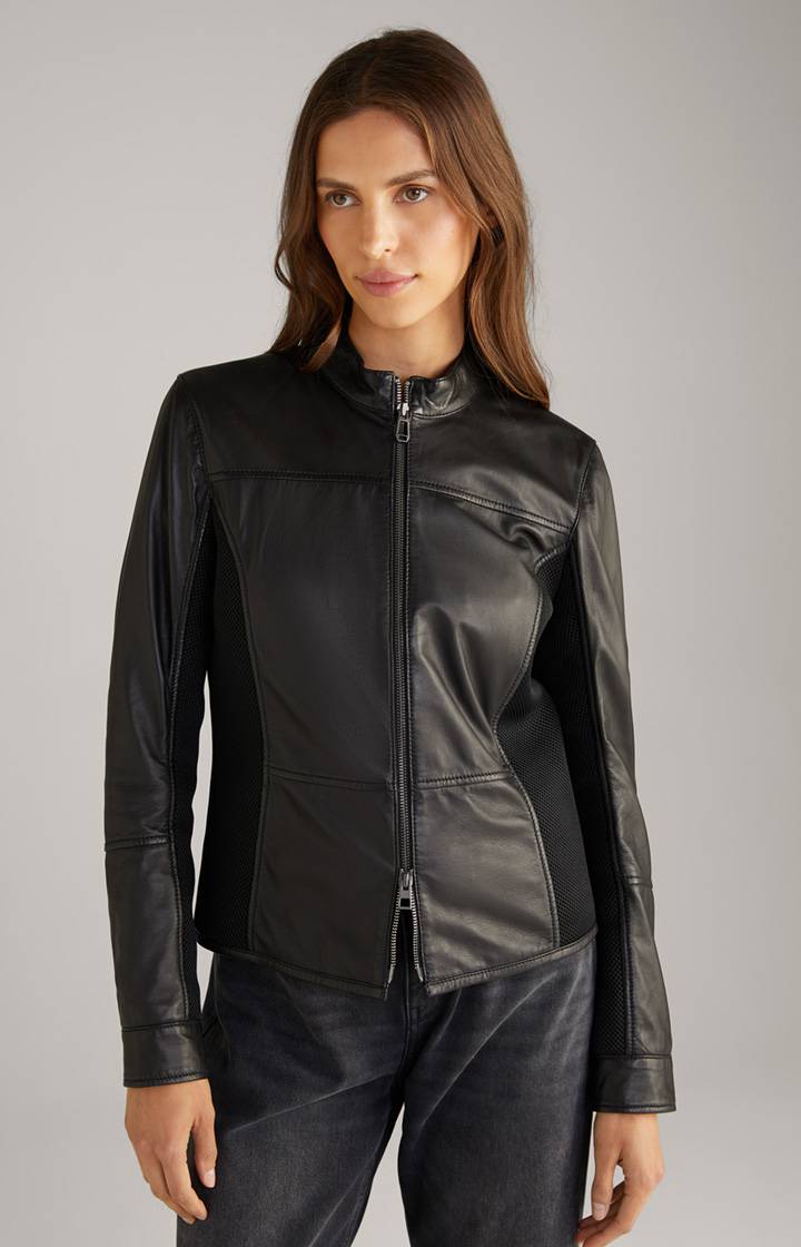 Joop Lederjacke in Schwarz