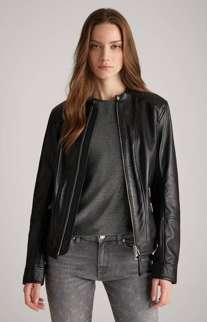 Joop Lederjacke in Schwarz