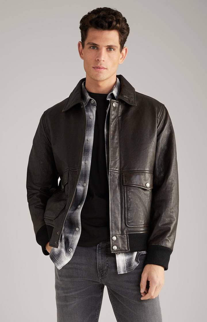 Joop Lederjacke Karman in Dunkelbraun