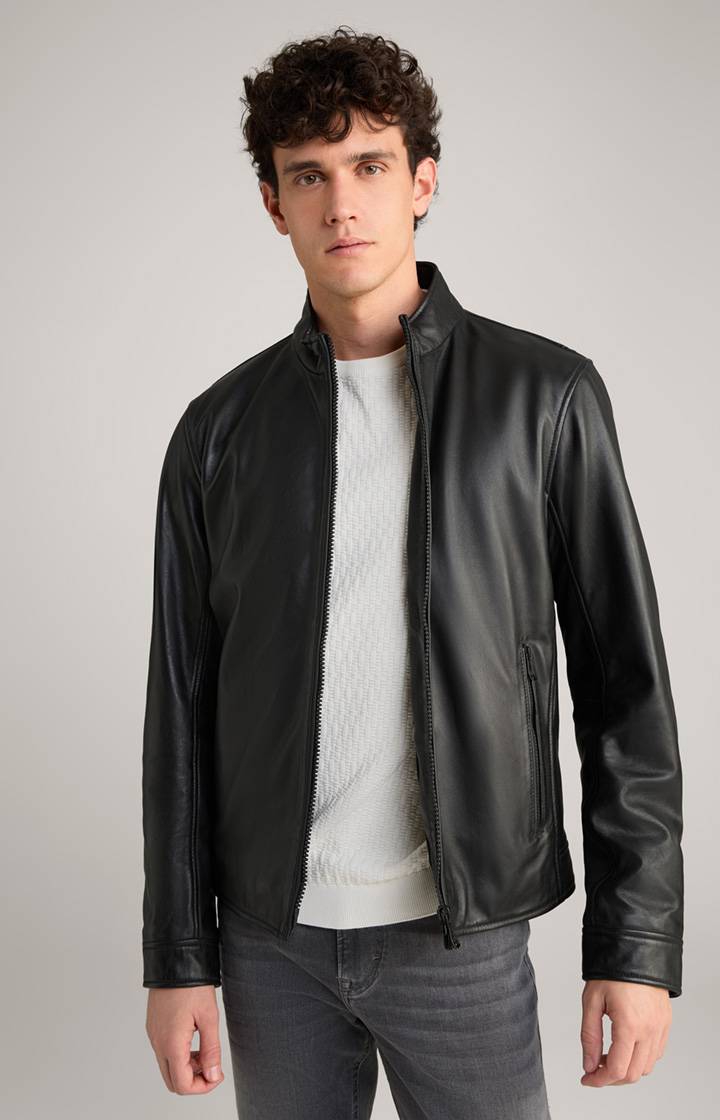 Joop Lederjacke Lif in Schwarz