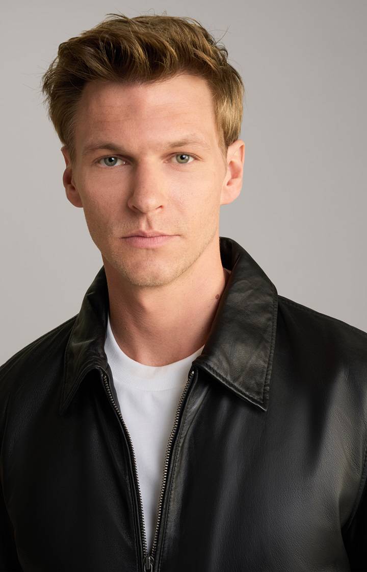 Joop Lederjacke Rock In Schwarz