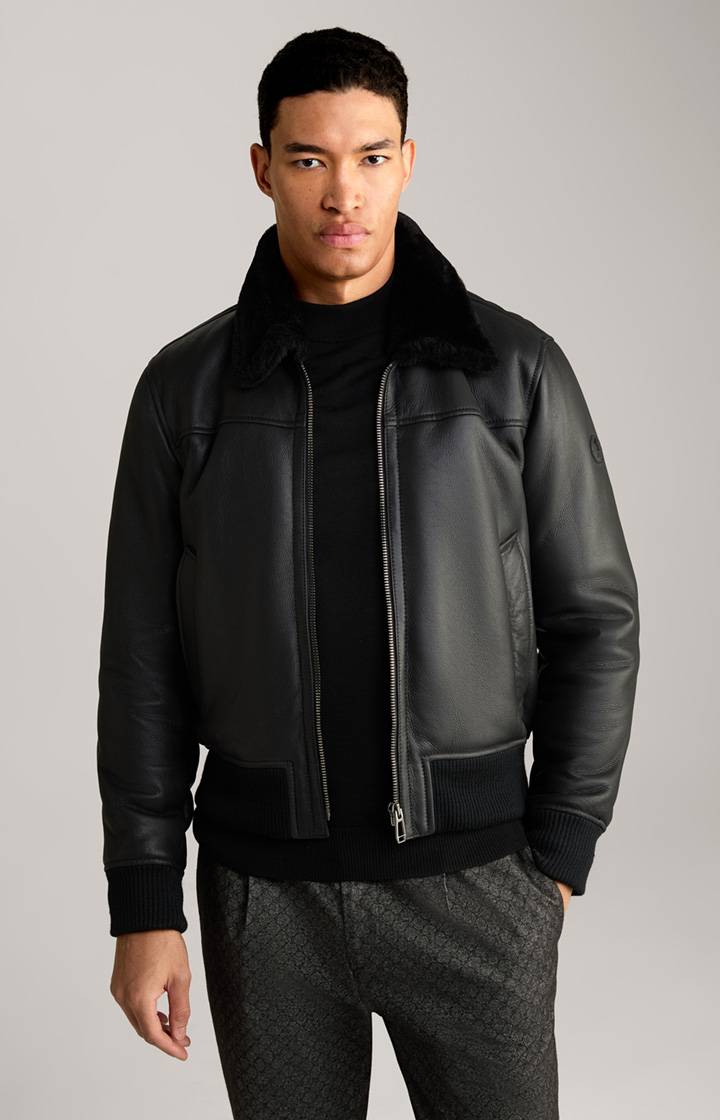 Joop Lederjacke Sonan in schwarz