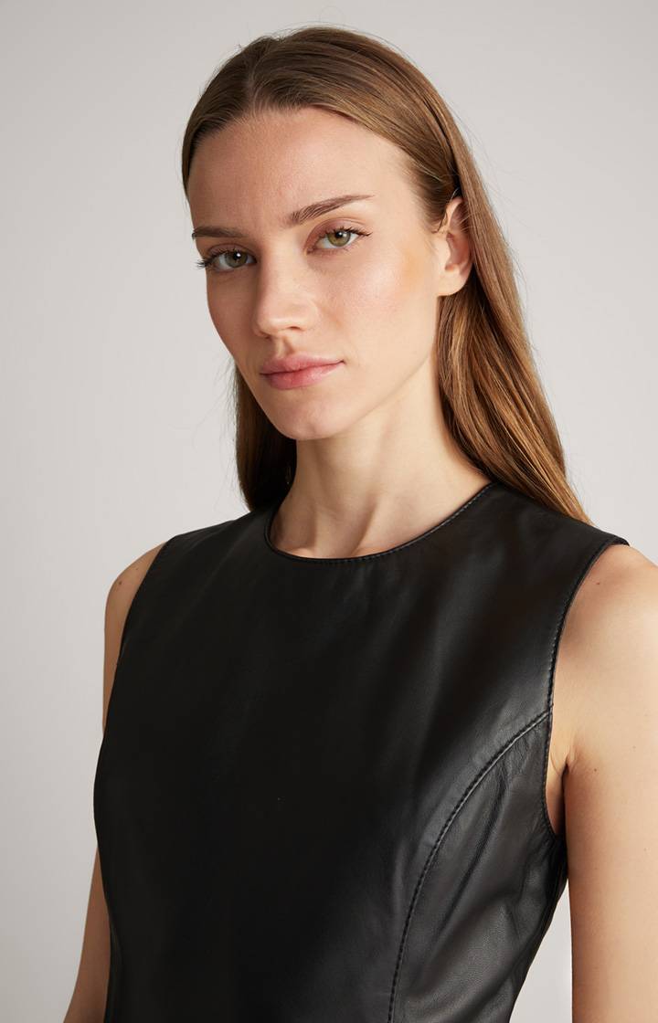 Joop Lederkleid In Schwarz