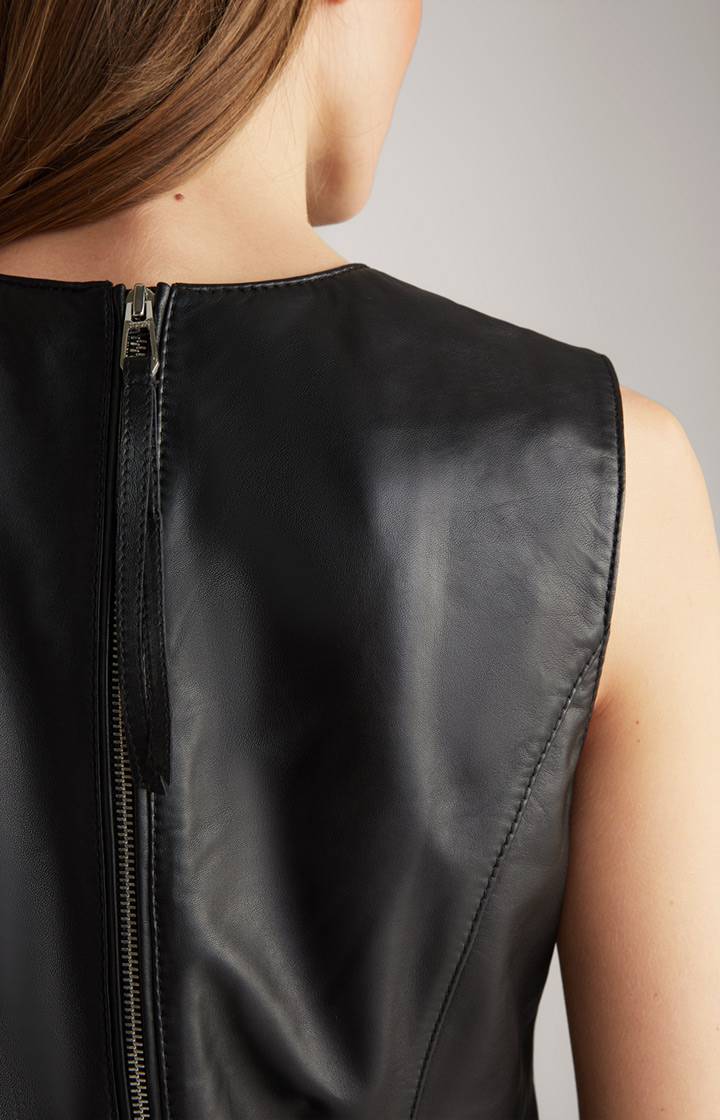 Joop Lederkleid In Schwarz