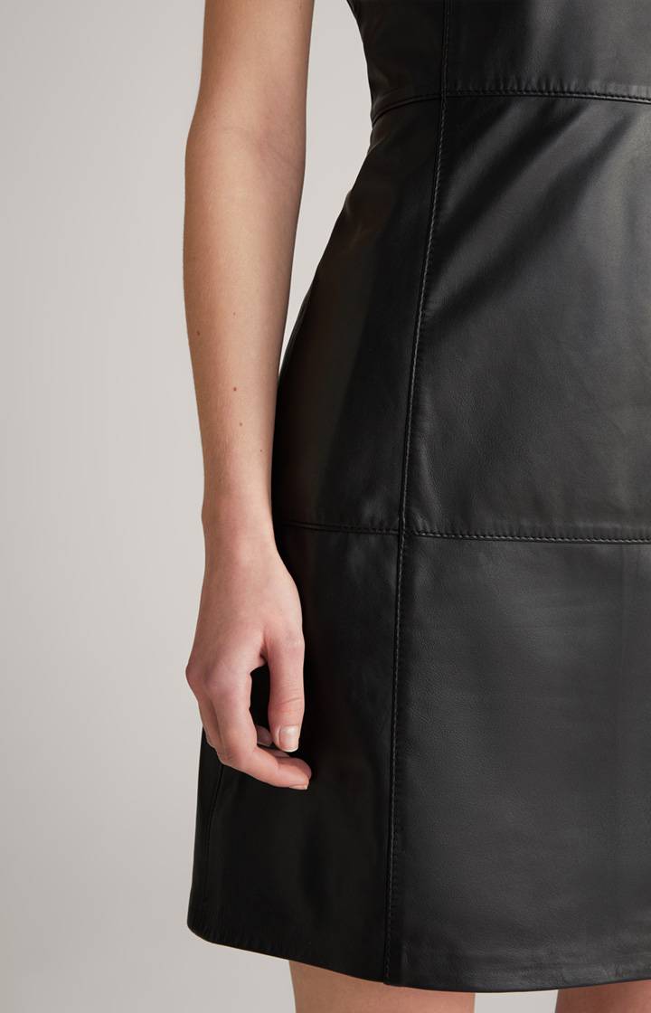 Joop Lederkleid In Schwarz