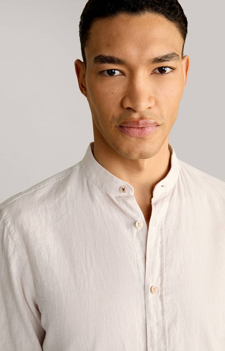 Joop Leinen-Baumwoll-Hemd Hedde In Braun Meliert