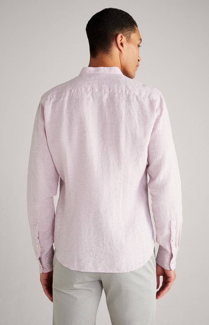 Joop Leinen-Baumwoll-Hemd Pebo In Violett Meliert