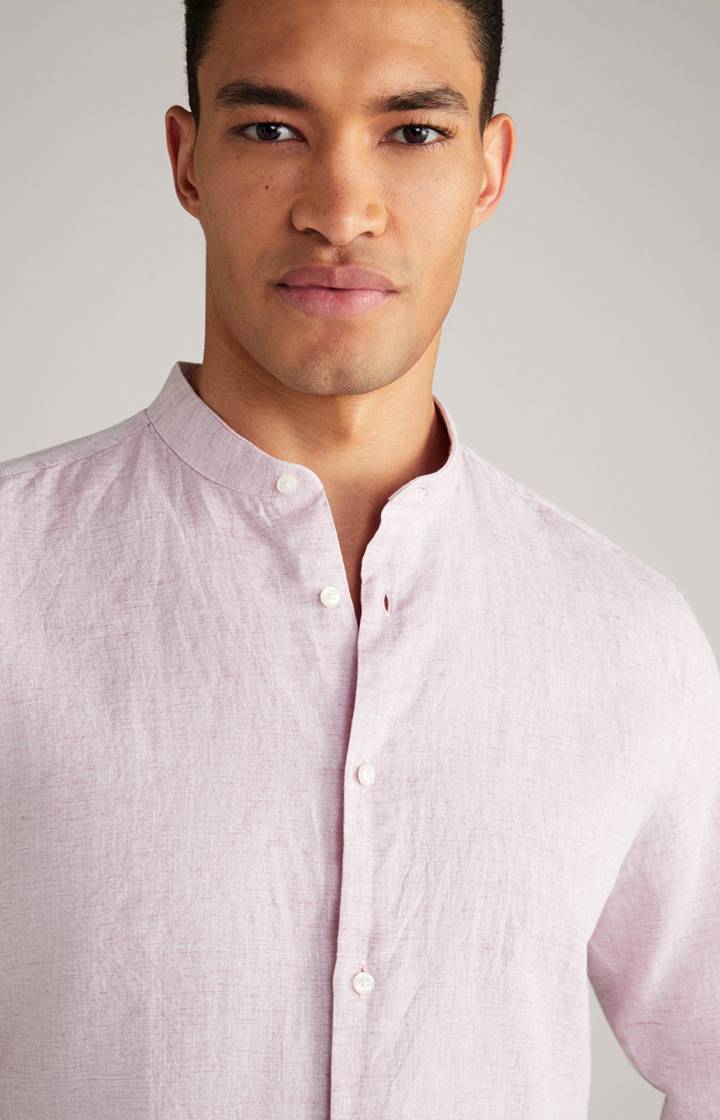 Joop Leinen-Baumwoll-Hemd Pebo In Violett Meliert