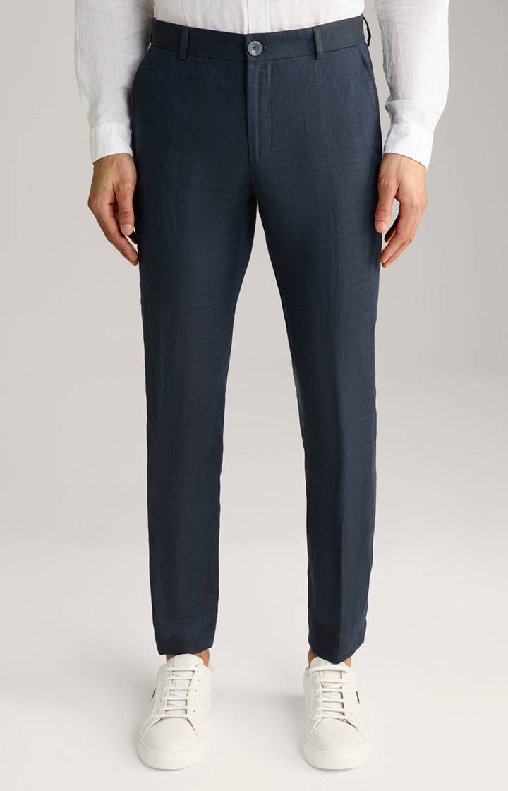 Joop Leinen-Chino Hank in Navy meliert