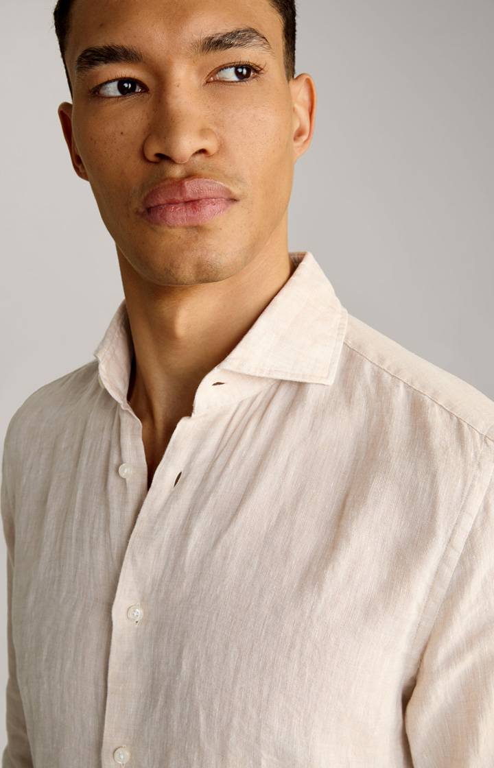 Joop Leinen-Hemd Pai In Beige Meliert