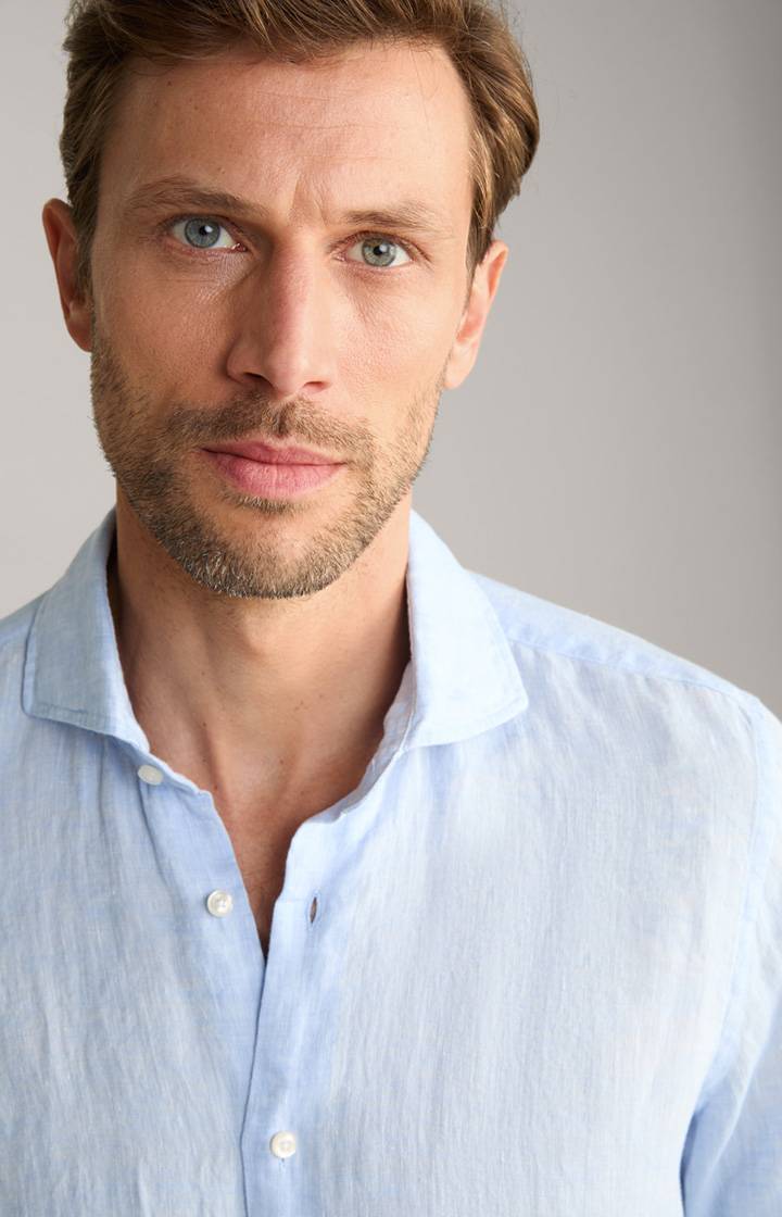 Joop Leinen-Hemd Pai In Hellblau Meliert