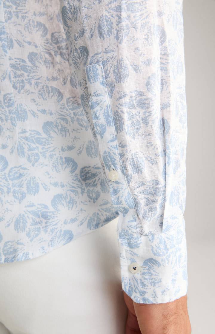 Joop Leinen-Hemd Pai In Hellblau/Weiß Gemustert