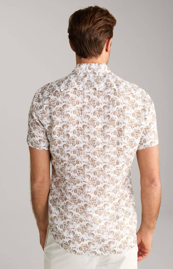 Joop Leinen-Hemd Pit In Beige/Weiß