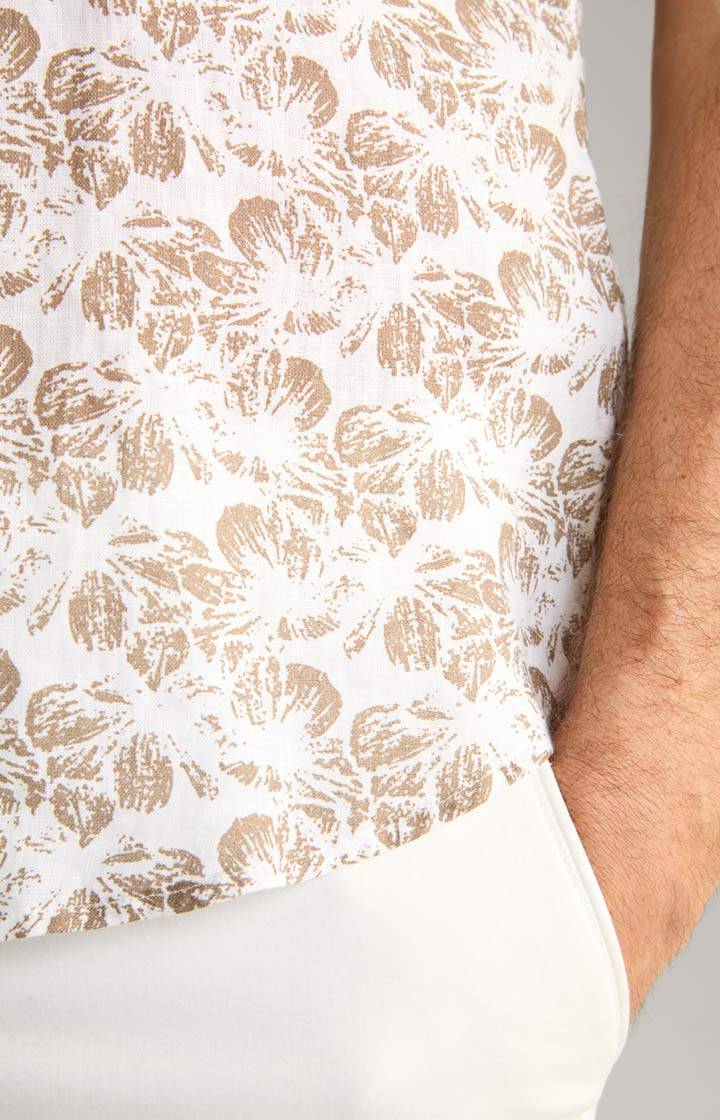 Joop Leinen-Hemd Pit In Beige/Weiß