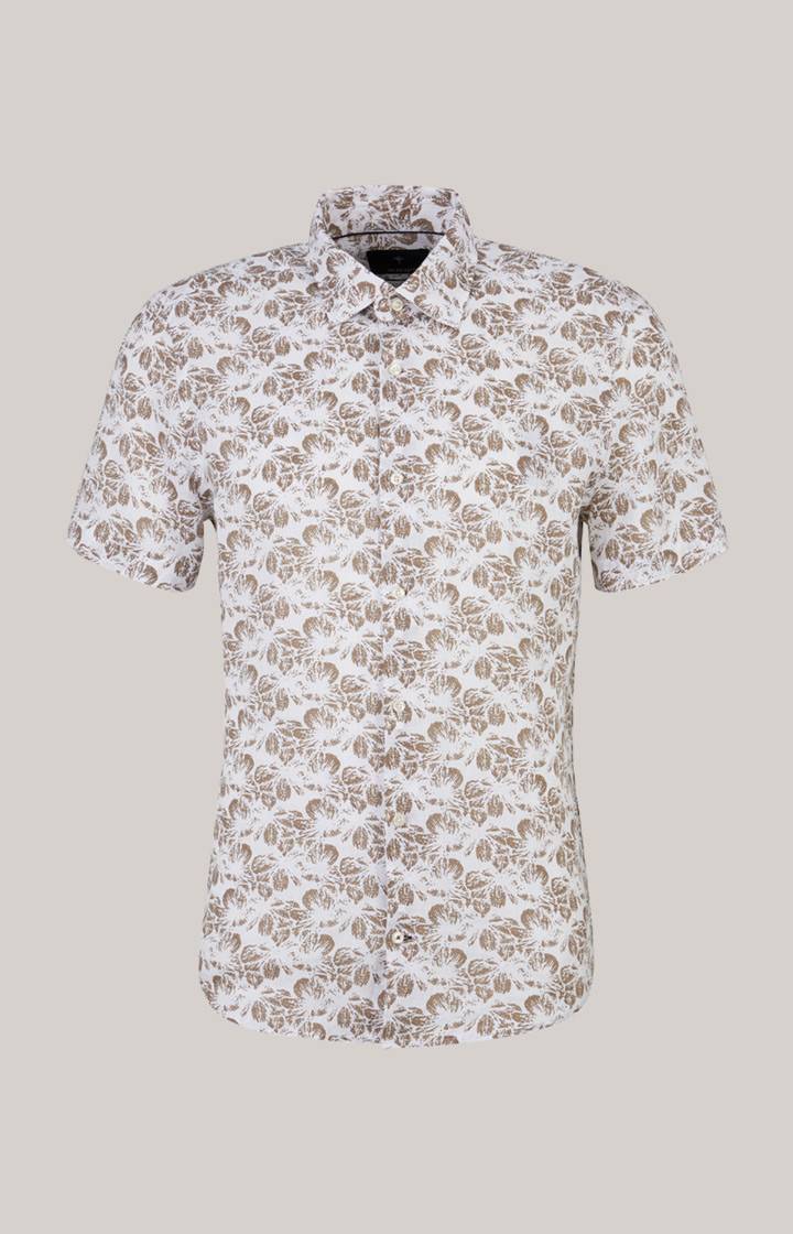 Joop Leinen-Hemd Pit In Beige/Weiß