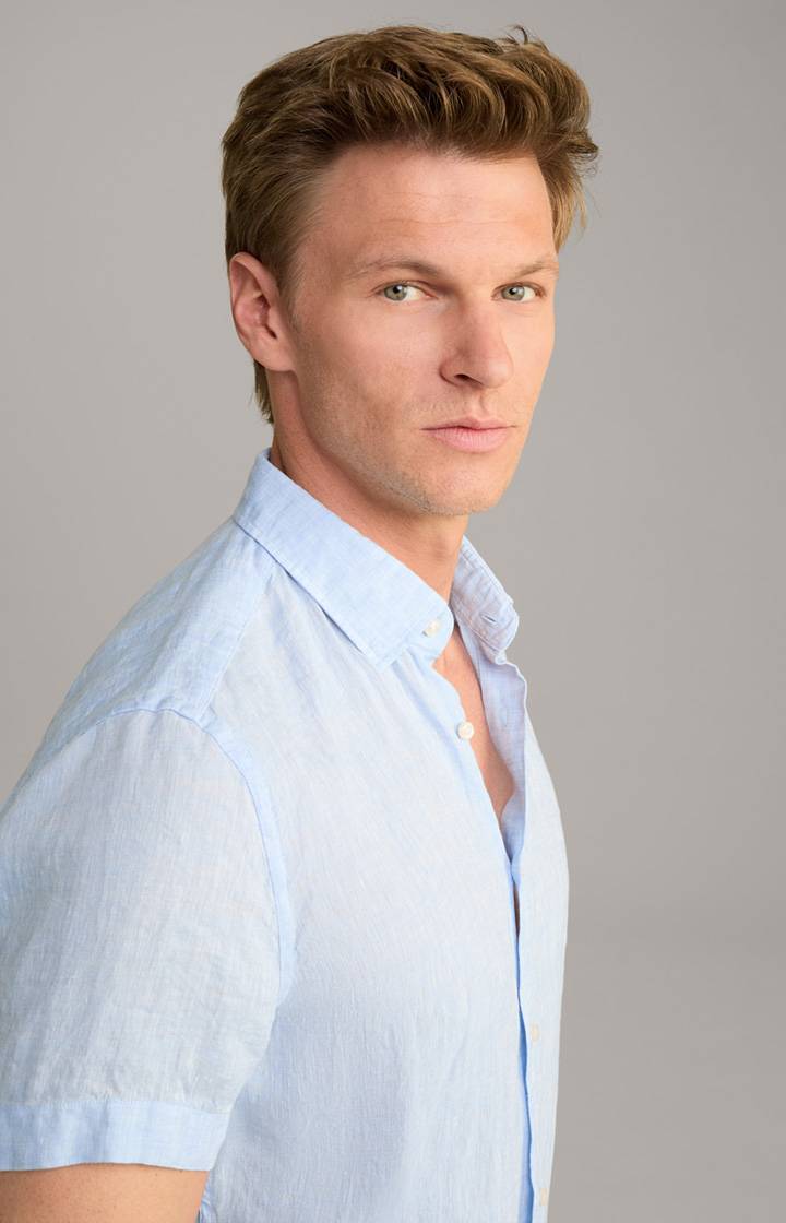 Joop Leinen-Hemd Pit In Hellblau Meliert