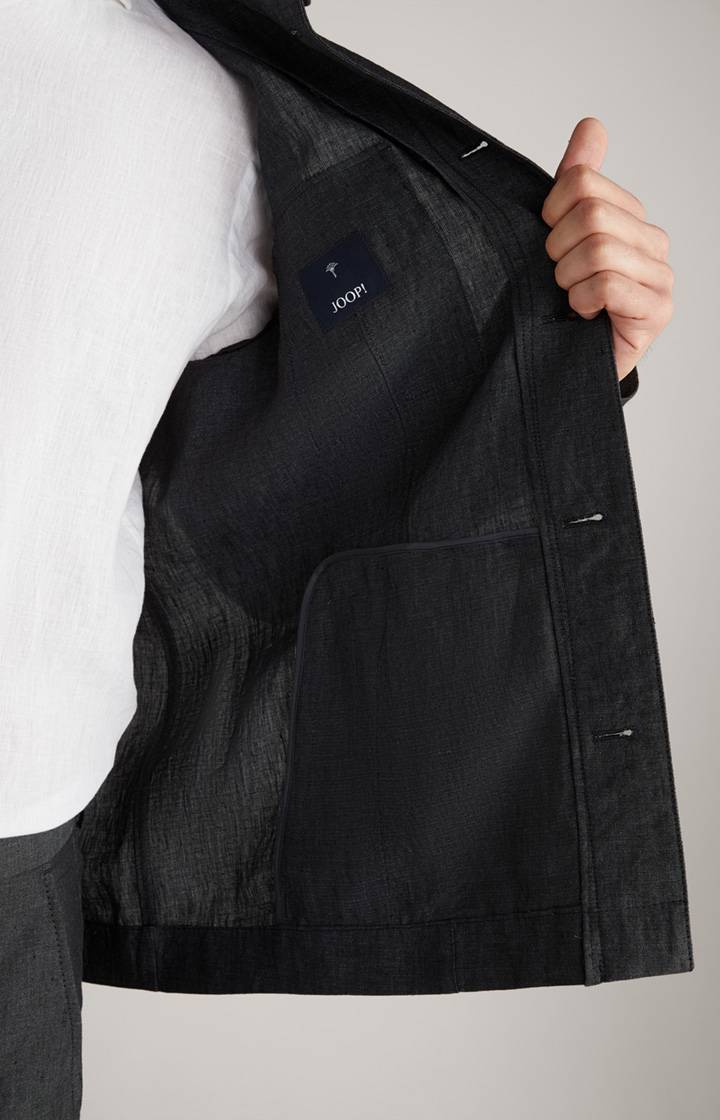 Joop Leinen-Jacke Hearts In Dunkelgrau