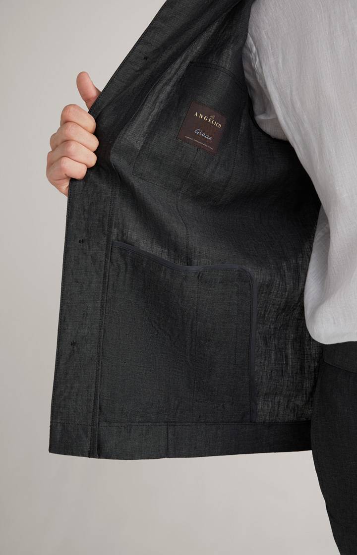 Joop Leinen-Jacke Hearts In Dunkelgrau