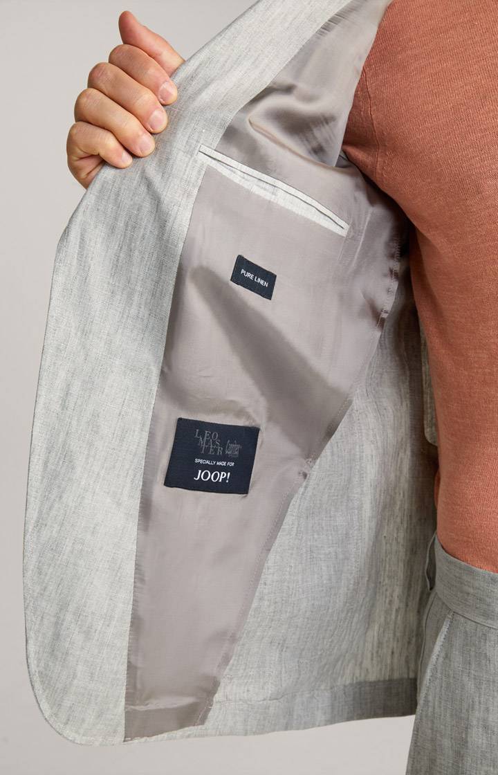 Joop Leinen-Sakko Hoverest In Grau Meliert