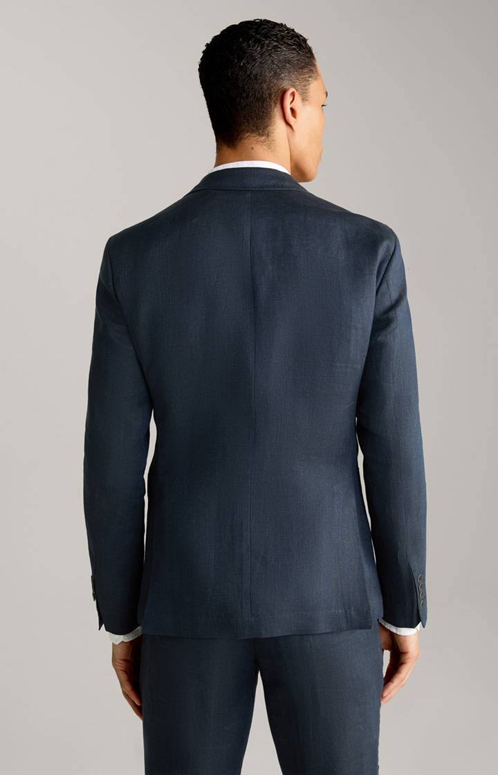 Joop Leinen-Sakko Hoverest In Navy Meliert