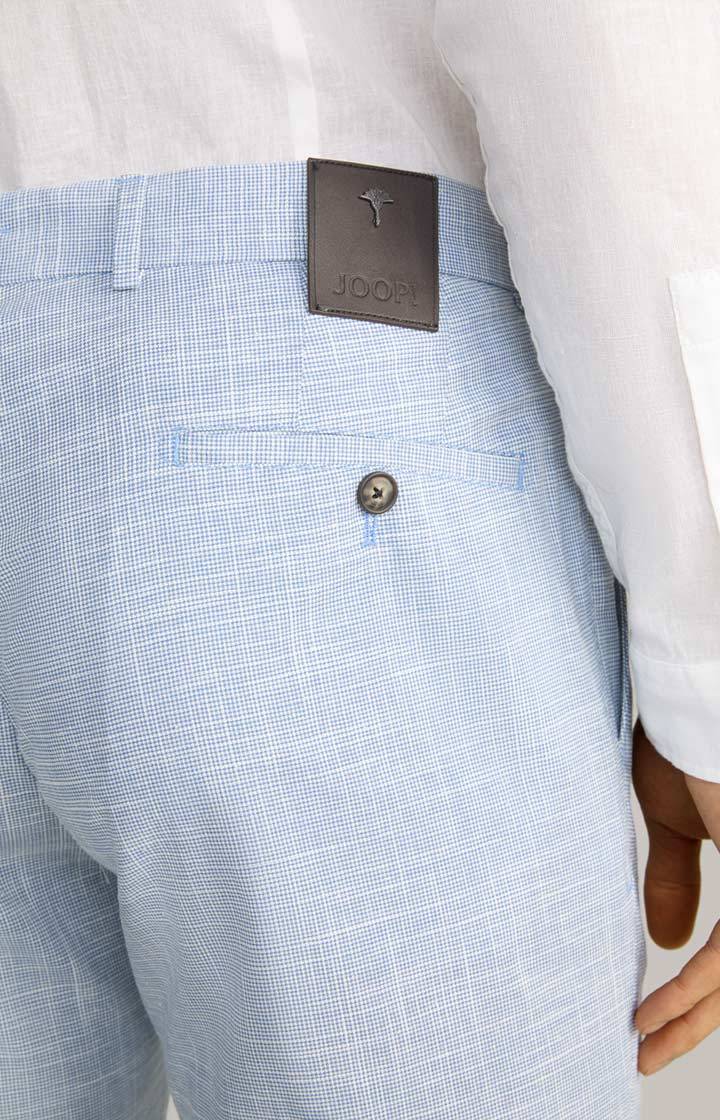 Joop Leinenmix-Chino Hank In Blau/Weiß Gemustert