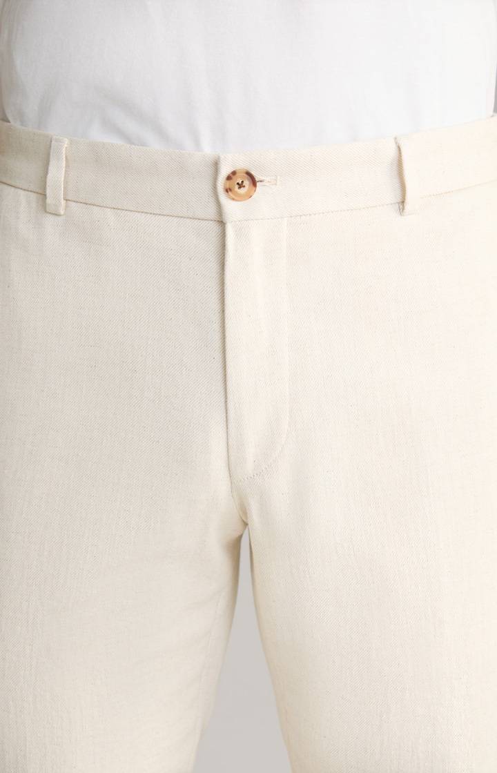 Joop Leinenmix Chino Hank In Creme