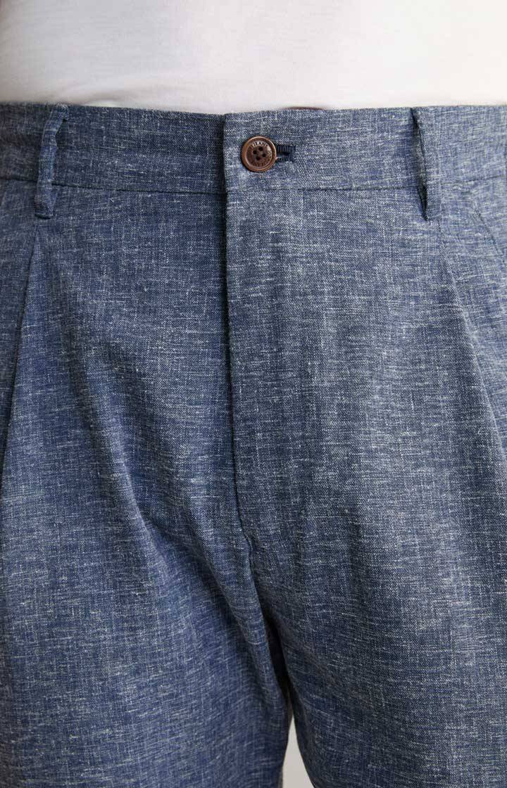 Joop Leinenmix-Chino Lead In Blau Meliert