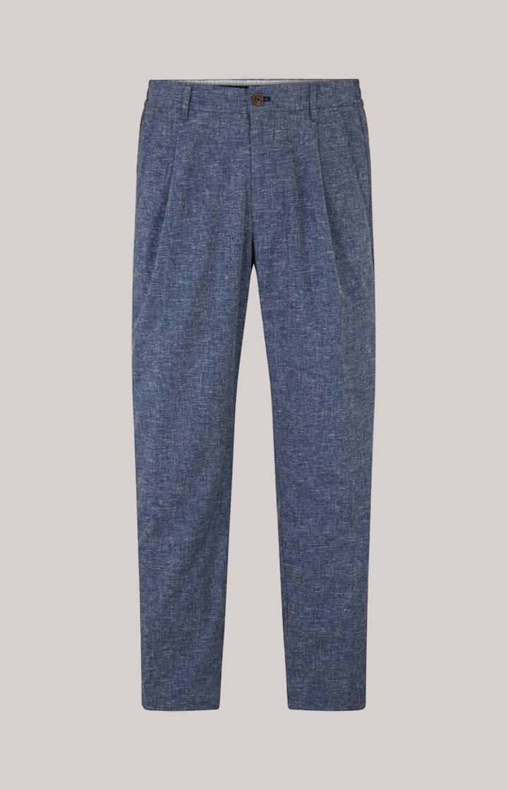 Joop Leinenmix-Chino Lead In Blau Meliert