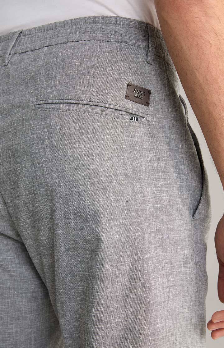 Joop Leinenmix-Chino Lead In Hellgrau Meliert
