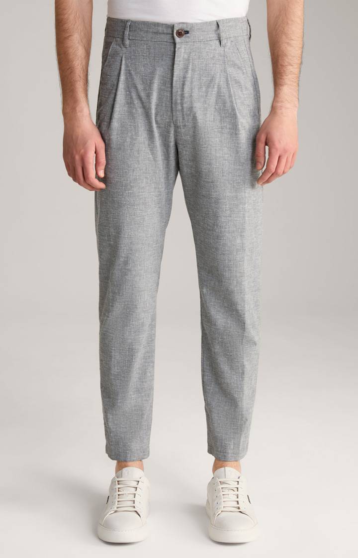 Joop Leinenmix-Chino Lead in Hellgrau meliert