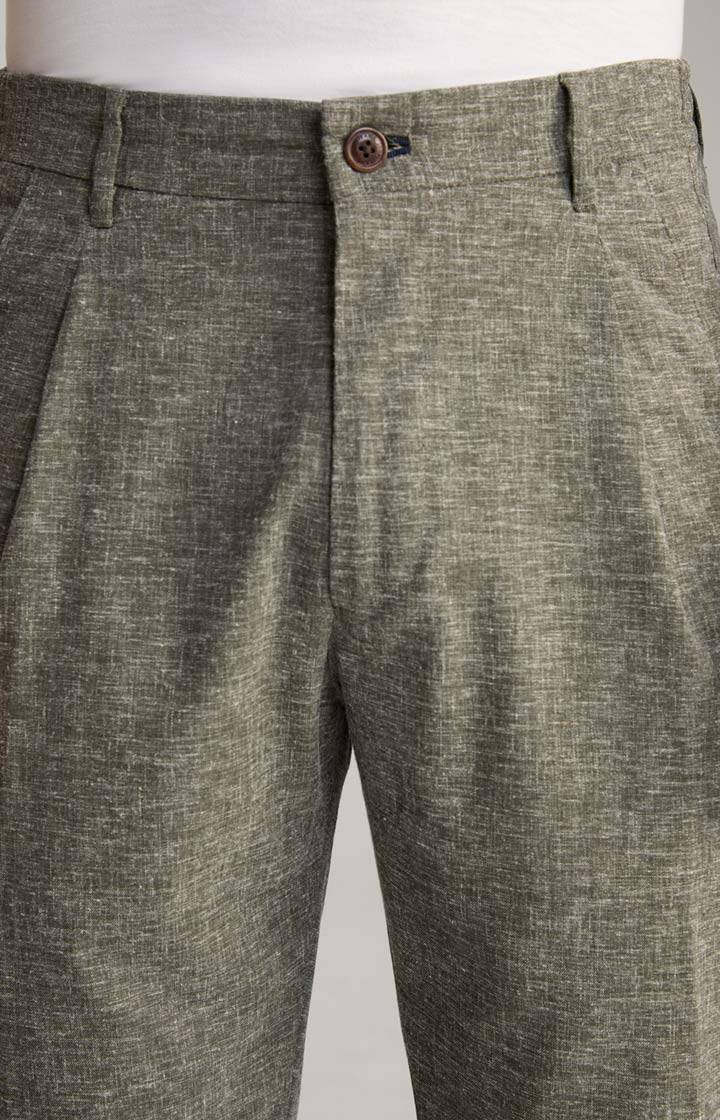 Joop Leinenmix-Chino Lead In Oliv Meliert