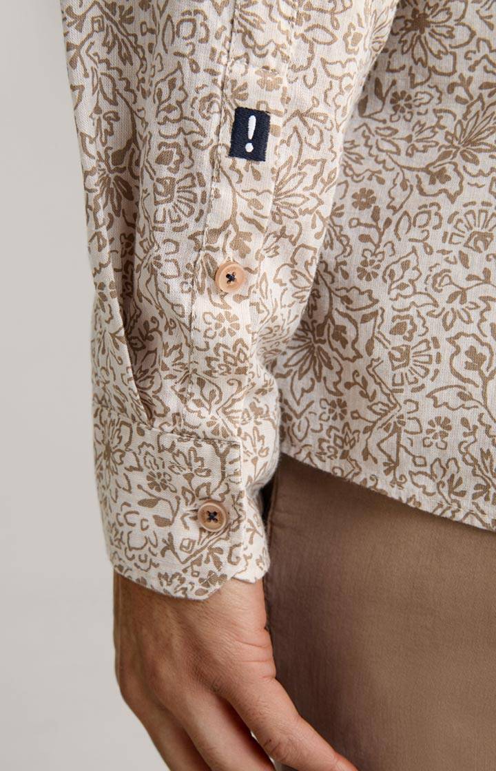 Joop Leinenmix-Hemd Hanson In Braun Gemustert