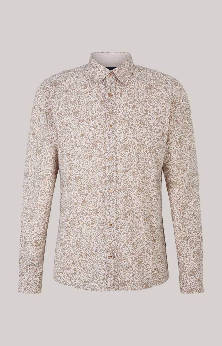 Joop Leinenmix-Hemd Hanson In Braun Gemustert