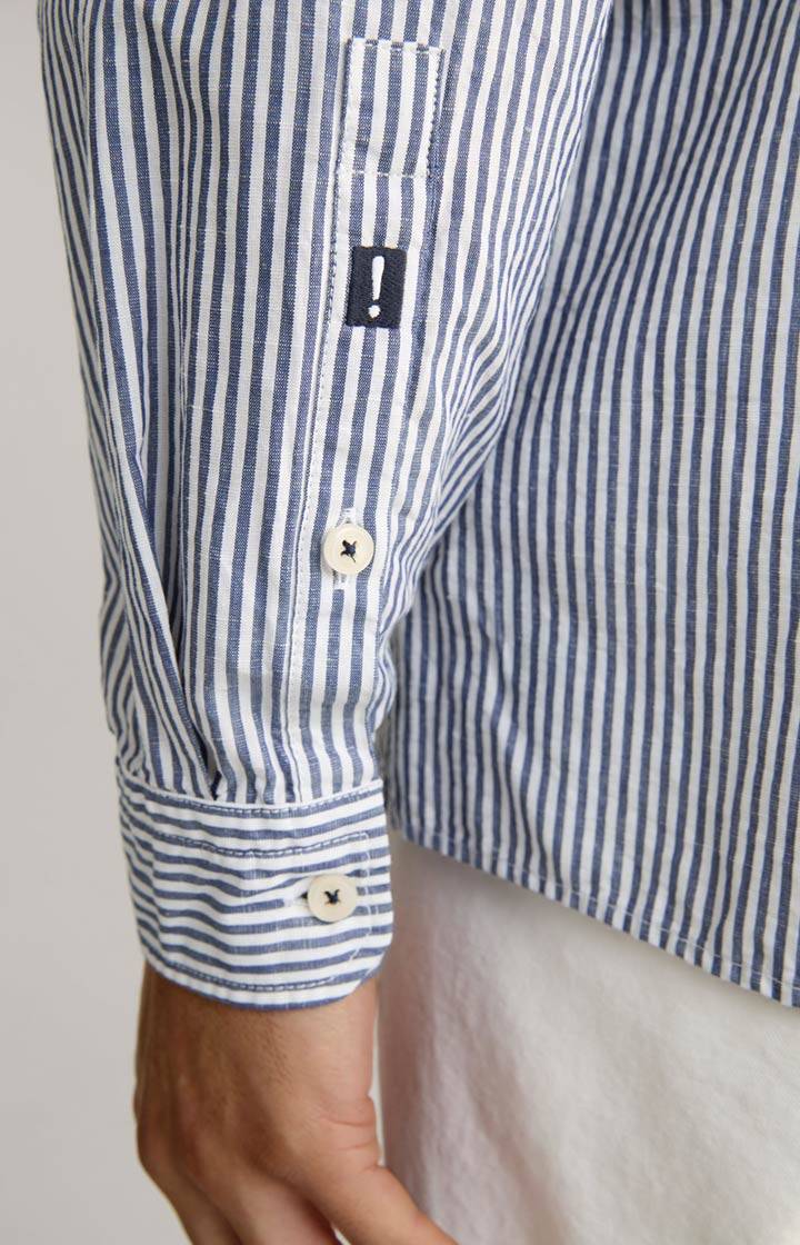 Joop Leinenmix-Hemd Hawes In Blau/Weiß Gestreift