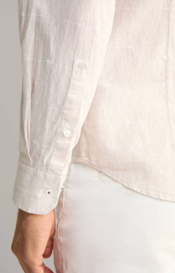 Joop Leinenmix-Hemd Pai In Hellbraun Gemustert