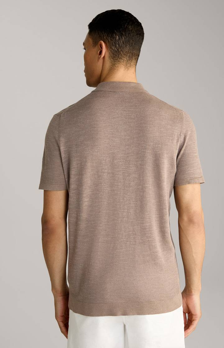 Joop Leinenmix-Poloshirt Malioso In Braun