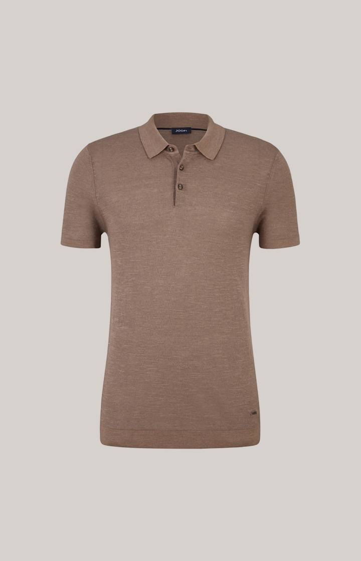 Joop Leinenmix-Poloshirt Malioso In Braun